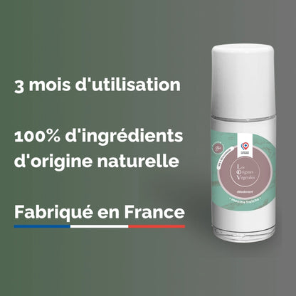 LOTS de 3 + 1 -  DÉODORANTS menthe fraîche +orange et patchouli + sans parfum et un SAVON de rasage