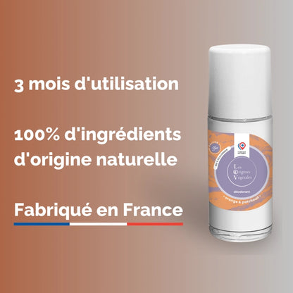 LOTS de 3 + 1 -  DÉODORANTS menthe fraîche +orange et patchouli + sans parfum et un SAVON de rasage