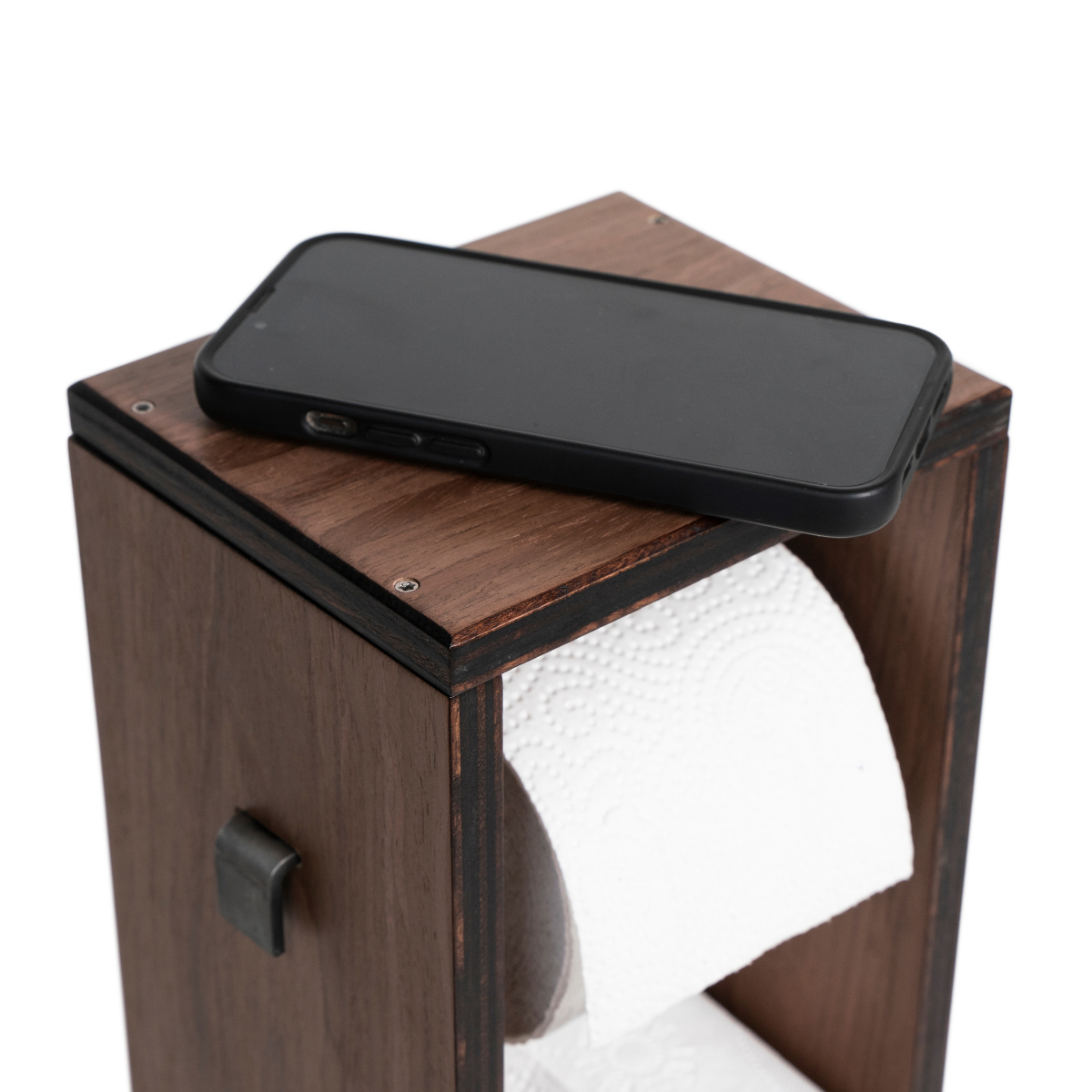 Free Standing Handmade Wooden Toilet Paper Holder